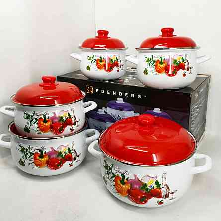 Фирменные наборы кастрюль, Красивый набор кастрюль с антипригарным покрытием, Набор посуды для дома PT-37 Львов