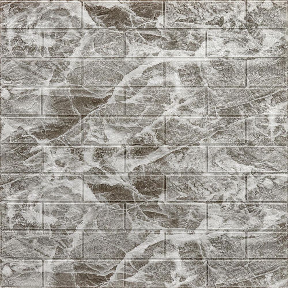 Декоративная 3D панель самоклейка 700x770x5мм Черный мрамор (кирпич)(061-5) SW-00000036 Днепр - изображение 1