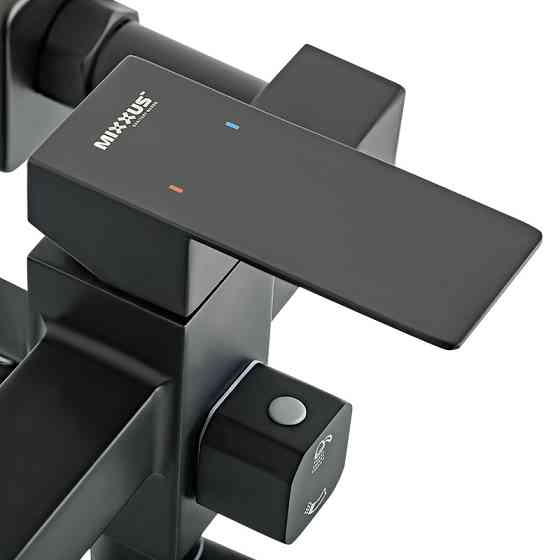 Чёрный смеситель для ванны Mixxus KUB-006 из нержавеющей стали (MI2811) Харьков