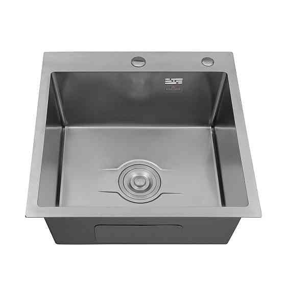Кухонная мойка с нержавеющей стали Kroner KRP Derby - 50х50HM Brush (2,5/0,5) Киев