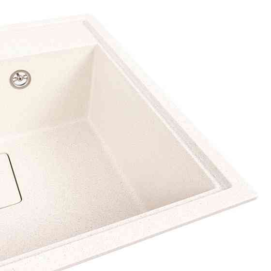 Кухонна мийка гранітна VALESO 6050 SHERLIT (біла в крапку) Коломыя