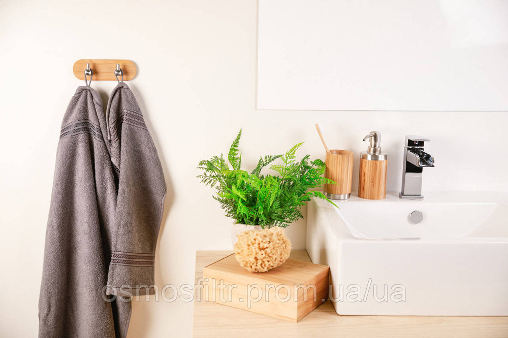 Планка Axentia Бонья самокл. с 2 крючками 15х5х3 см нерж бамбук (133878) Киев - изображение 9