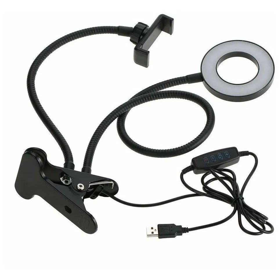 Якісна кільцева лампа для блогу Professional, Світлодіодне кільце для селфі зйомки FM-14 Львів - фото 4