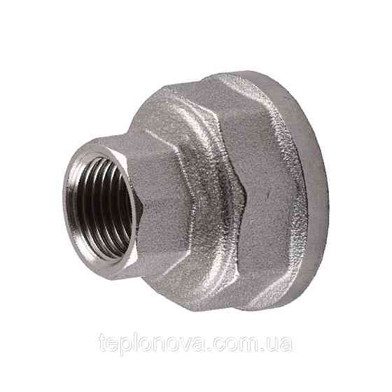 Муфта редукційна нікельована 1 1/2| ВР х 3/4| ВР штампована восьмигранна А0336А (нк) VA Чернівці