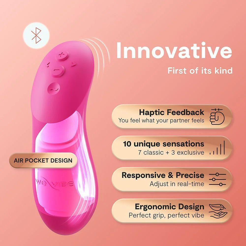 Вібратор для пар We-Vibe Chorus Pro Electric Pink з пультом і додатком, рожевий Sex Aura Київ - фото 10