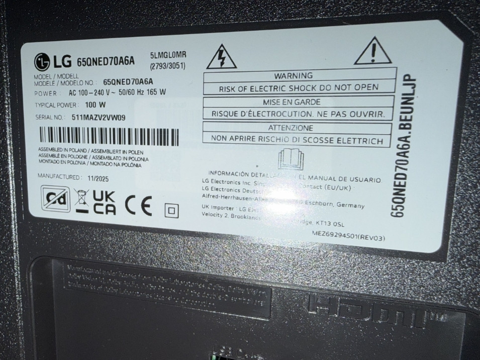 Новий телевізор LG 65QNED70A6A 2025р з Німеччини. Харків - фото 2