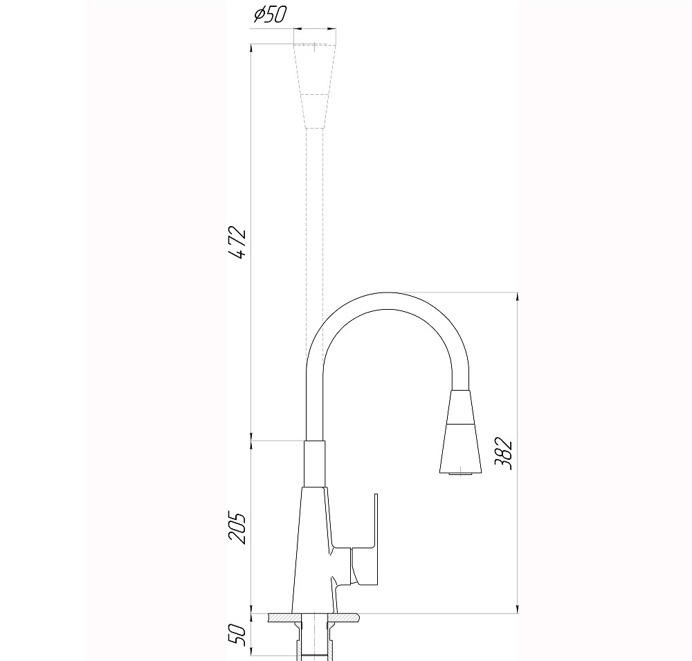 Змішувач для кухні DOMINO Dionis DDD-203SM-GP Тернопіль - фото 8