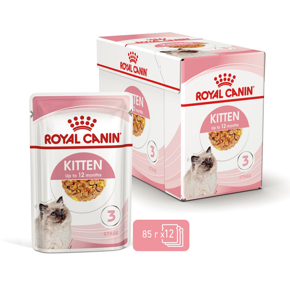 Вологий корм для кошенят ROYAL CANIN KITTEN IN JELLY 0.085 кг Київ - фото 2