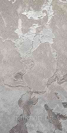 Шпалери вінілові на флізеліні AdaWall Roka 1.06х10 під камінь мармур структурні сірі сріблясті 3д 23103-4 Київ