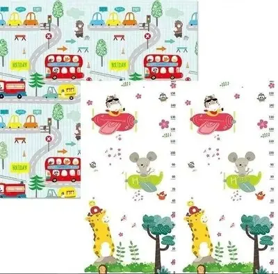 Детский развивающий двусторонний термо коврик в сумке Коломыя