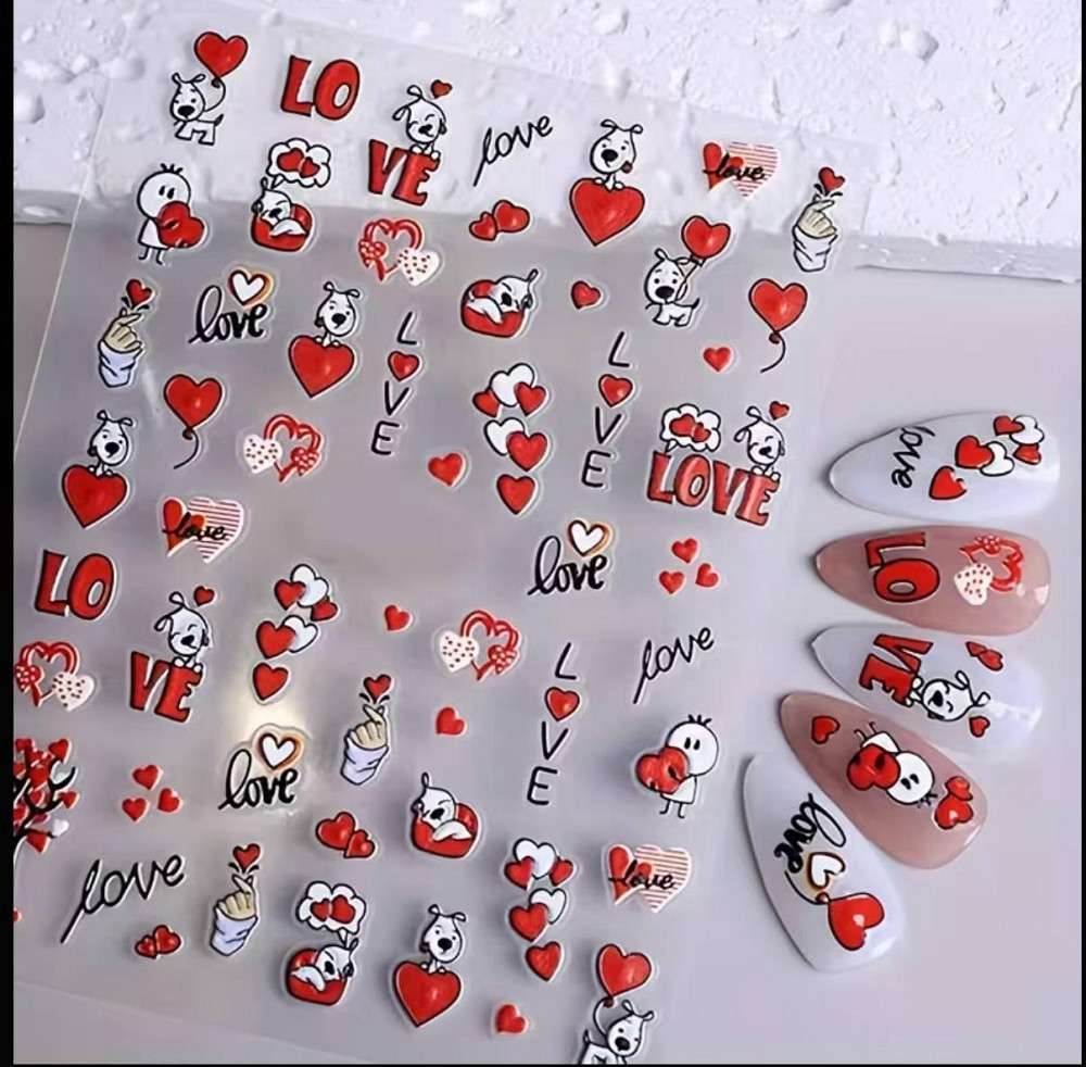 Наклейки для ногтей Love – 5D набор Киев - изображение 4