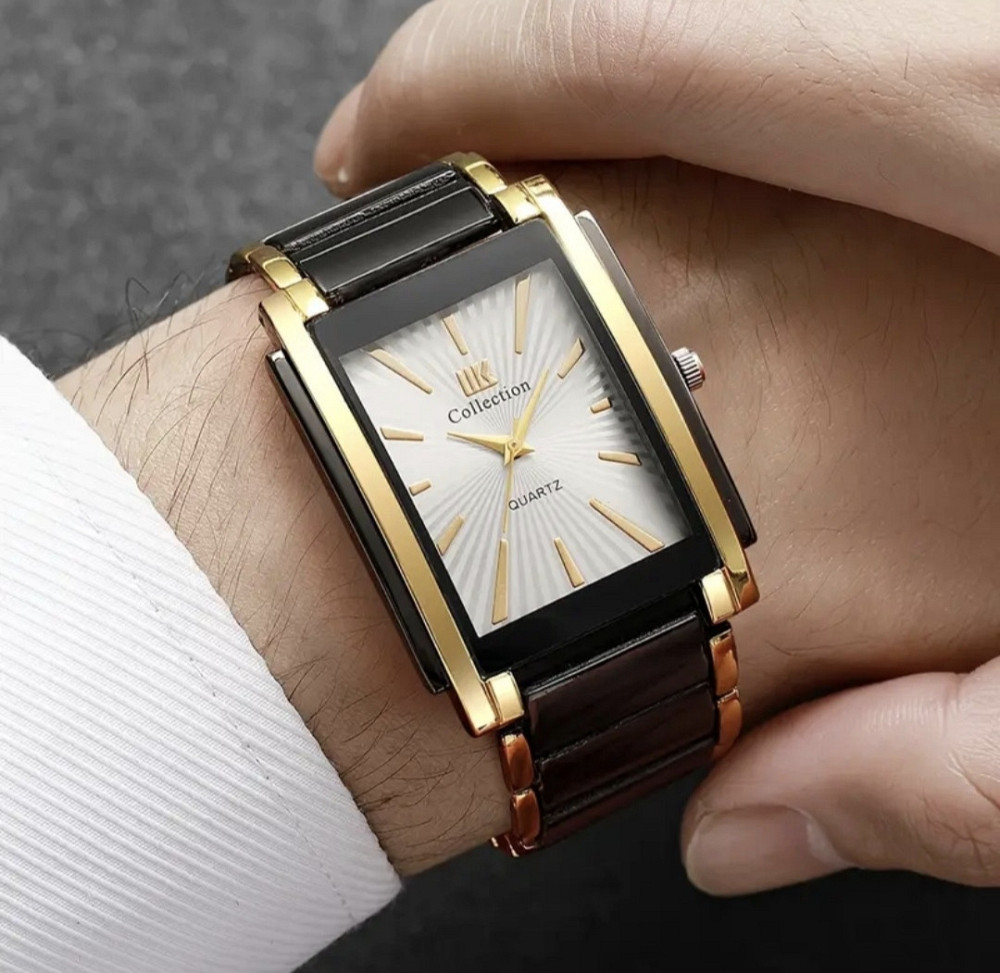 Чорний із золотистим чоловічий годинник Смела - изображение 4