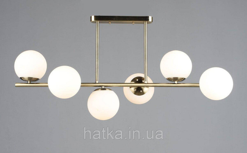 Люстра стельова на 6 плафонів VALESO N6799/6 для вітальні спальні бронза Київ - фото 1