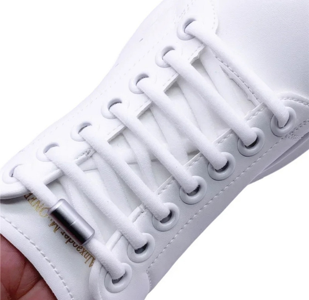 Шнурки эластичные полукруглые без завязок с металлическими застежками Смела - изображение 8