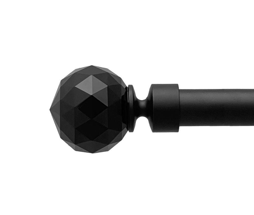 Карниз Orvit Люміера Неро металевий однорядний техно гладка труба кільце металеве Чорний Оксамит 25 мм 160 см Львов - изображение 2