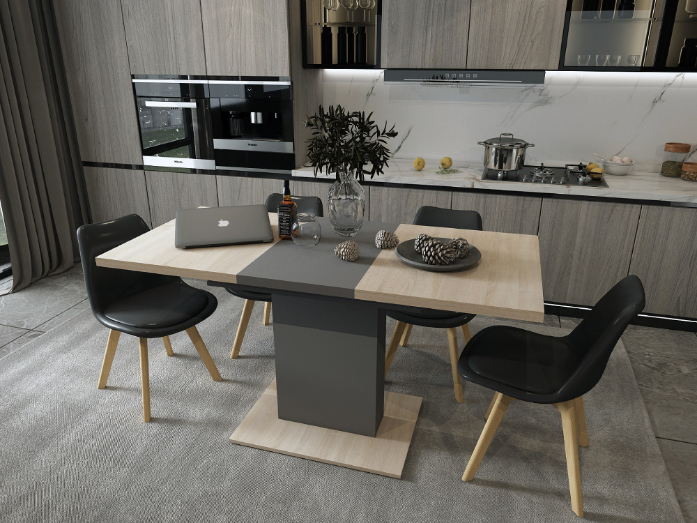 Столовый стол Doros Бостон 150х70х79 см Дуб cонома/Графит (DRS-011337) Львов - изображение 2