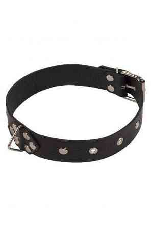 Нашийник Leather Restraints Collar, Black шкіра Sex Aura Київ
