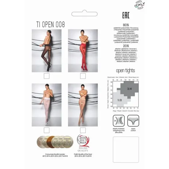 Еротичні колготки Passion TIOPEN 008 1/2 (30 den), black, з вирізом Львів