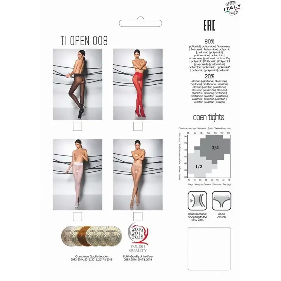 Еротичні колготки Passion TIOPEN 008 1/2 (30 den), black, з вирізом Львов - изображение 6