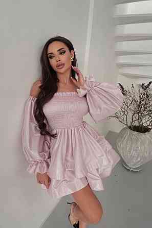 Женское романтическое праздничное платье, ткань: люрекс диско Розовый, 42 Одесса