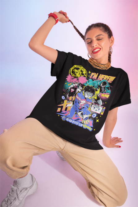 Футболка аниме Моя геройская академия оверсайз (S/M/L) Черний AnimeJ0793 Днепр - изображение 2