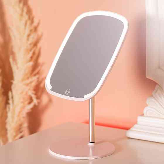Настольное зеркало с подсветкой для макияжа, розовое Киев