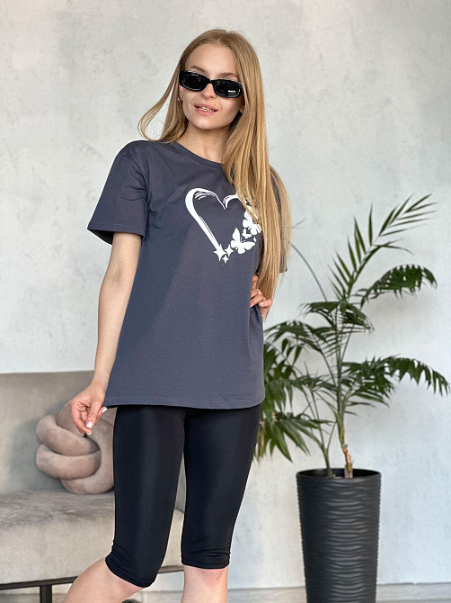 Жіночий комплект з футболкою та велосипедками Drive Київ - фото 10