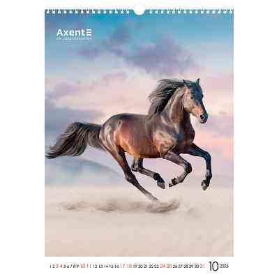 Календар Axent настінний А3 2026 р. Horses (8804-26-3-A) Вінниця