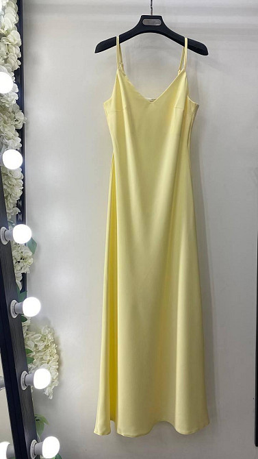 Жіноча міді сукня-комбінація на тонких бретелях шовк Одеса - фото 3