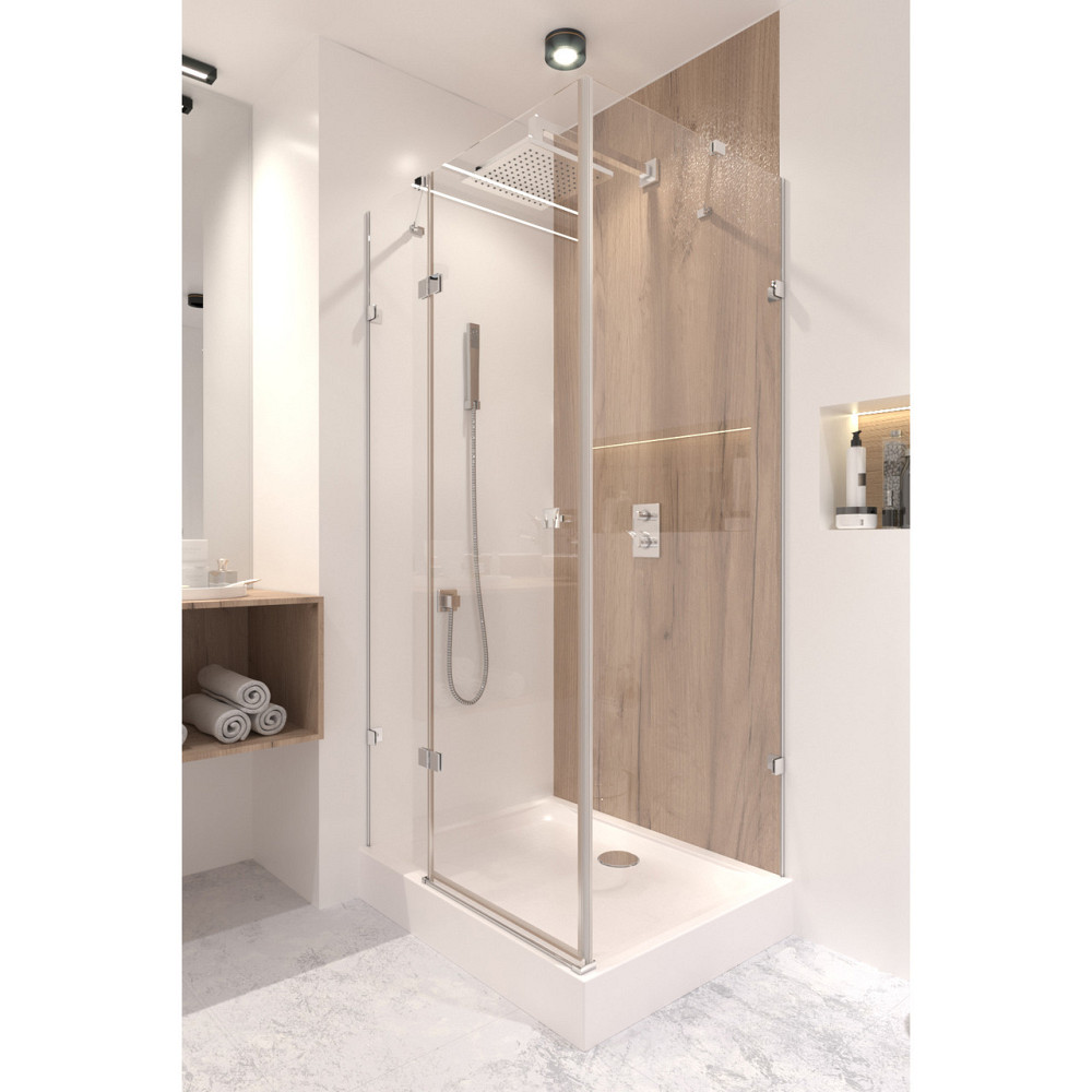 Душова кабіна Qtap Capricorn CRM1018RC6 100х80 см, скло Clear 6 мм, CalcLess, без піддона Київ - фото 10