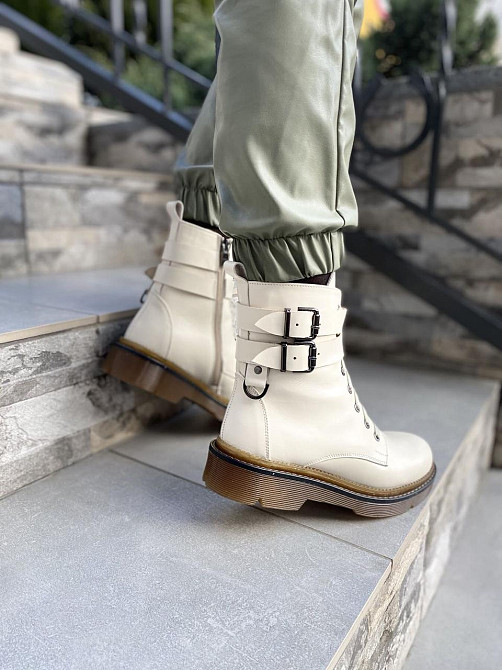 Без бренда Черевики жіночі M.KRAFT бежеві натуральна шкіра зима висота 15 см (4278) 37р.38р.39р Коломыя - изображение 2