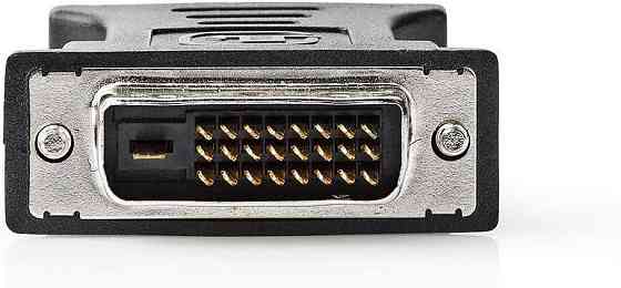 Адаптер DVI-D на VGA (гнездо) прямой корпус PVC черный Киев