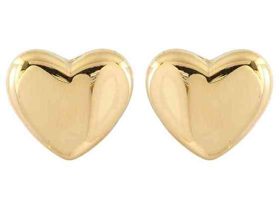 Сережки Stainless Steel 14K пусети «Сердечка (214998) ТМ XUPING Киев