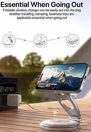 Бездротова зарядна станція для техніки apple EXW 30вт. Київ