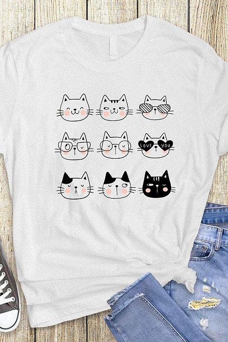 Футболка жіноча з принтом  44 Біла 2634324662 Дніпро - фото 1