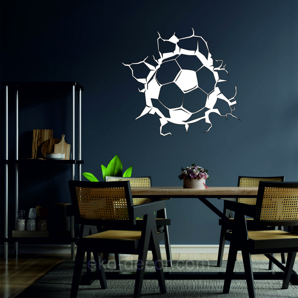 Декоративне настінне Панно  «М'яч» , Декор на стіну 50*45 см, Білий Київ - фото 4