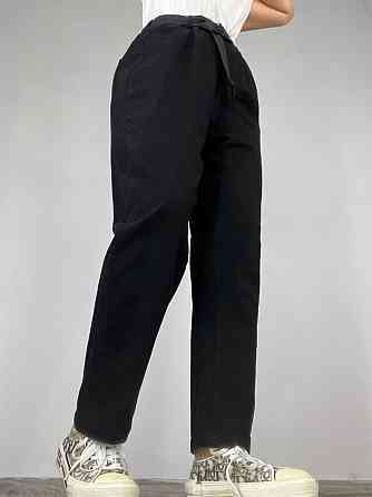 Джинси жіночі A-N 25072 MOM банани талія на резинці з ременем чорні, чорний, M, M, 77 см, 105 см Київ