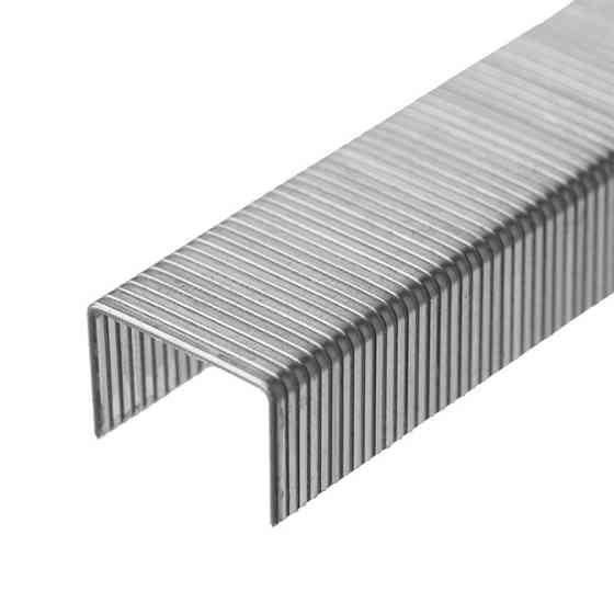 Скоба гартована 8 мм, ширина 11,3 мм, перетин 0,70 мм, 1000 шт/упак INTERTOOL RT-0128 Киев