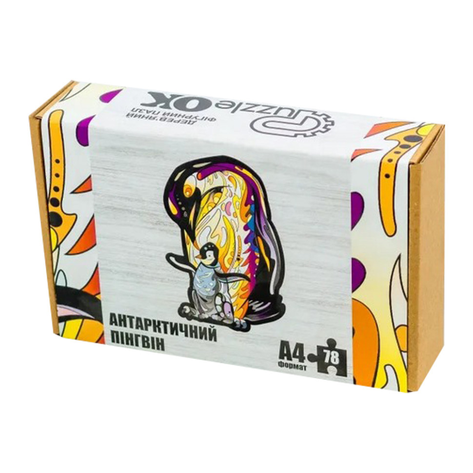 Фигурный деревянный пазл A4 Антарктический пингвин PuzA4-00756, 78 деталей Винница - изображение 1