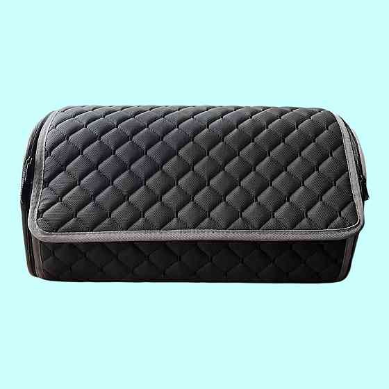 Сумка-органайзер у багажник автомобіля з екошкіри, чорна Київ