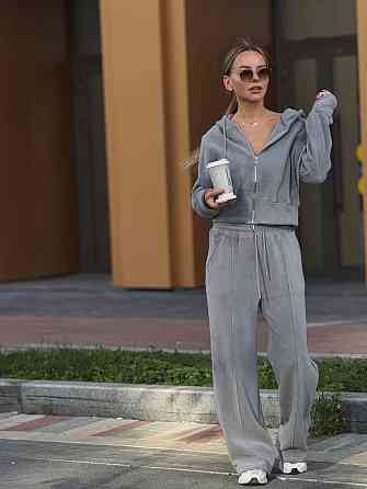 Жіночий теплий базовий костюм-двійка з дабл флісу Сірий, 44 Одеса