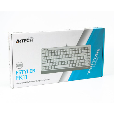Клавиатура A4Tech FK11 Fstyler Compact Size USB White (FK11 USB (White)) Винница - изображение 4