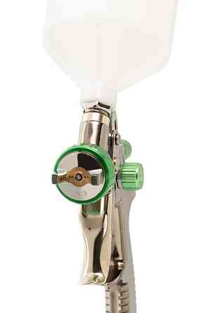 Фарбопульт MASTERTOOL LVLP ВБ 600 мл пластик Ø1.3 мм 125-170 л/хв 1.5-2.5 бар з манометром 80-8810 Рівне