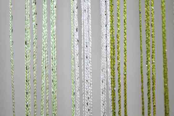 Штори-нитки "Кісея" з люрексом Оливковий з салатово-білим 300х300см 1 шт (61-030) Київ