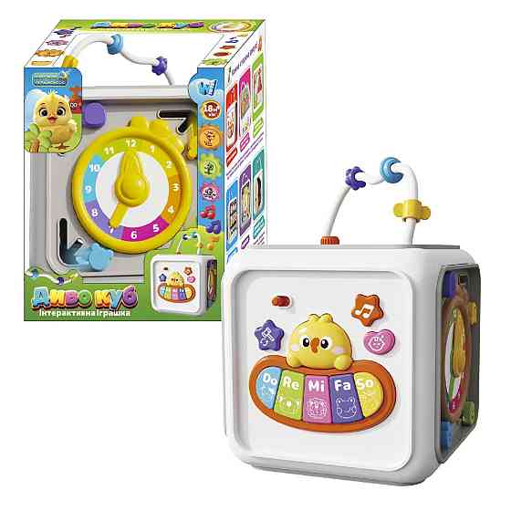 Музичний куб WToys пісні укр мова казки загадки пальчикові ігри віршики підсвічування цифри звуки тварин (25462) Чернігів