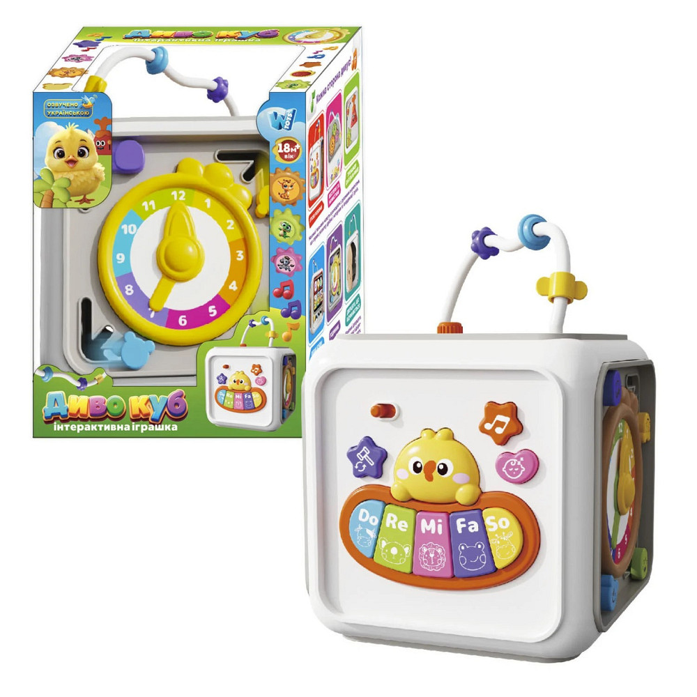 Музичний куб WToys пісні укр мова казки загадки пальчикові ігри віршики підсвічування цифри звуки тварин (25462) Чернигов - изображение 1