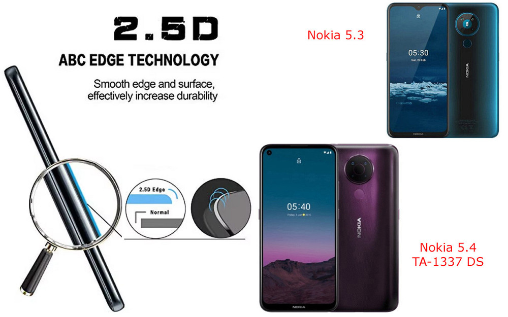 Защитное стекло ArmorGlass для Nokia 5.3, Nokia 5.4 TA-1337 DS – устойчивое к царапинам и ударам Киев - изображение 2