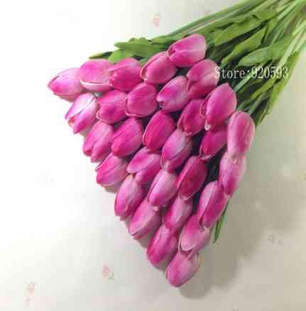 Штучні тюльпани букет для декору інтер'єру 5 штук рожевий Київ