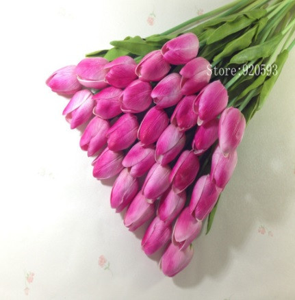 Искусственные тюльпаны букет для декора интерьера 5 штук розовый Киев - изображение 1