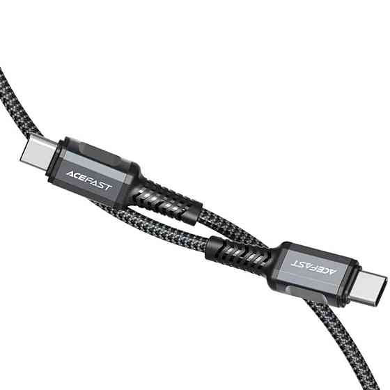 Кабель ACEFAST C1-03 Type-C to Type-C 3A, 1.2m, nylon, aluminum connectors, Black Київ